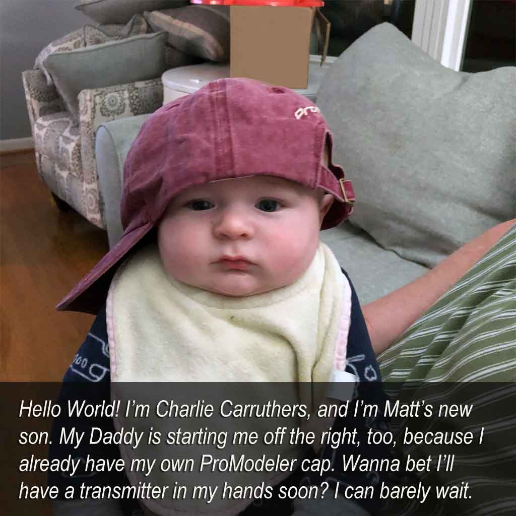 Charlie Carruthers sporting a ProModeler cap