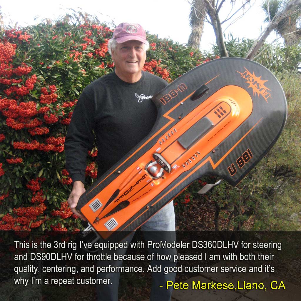 Pete Markese uses ProModeler DS360 and Ds90 servos in his heli