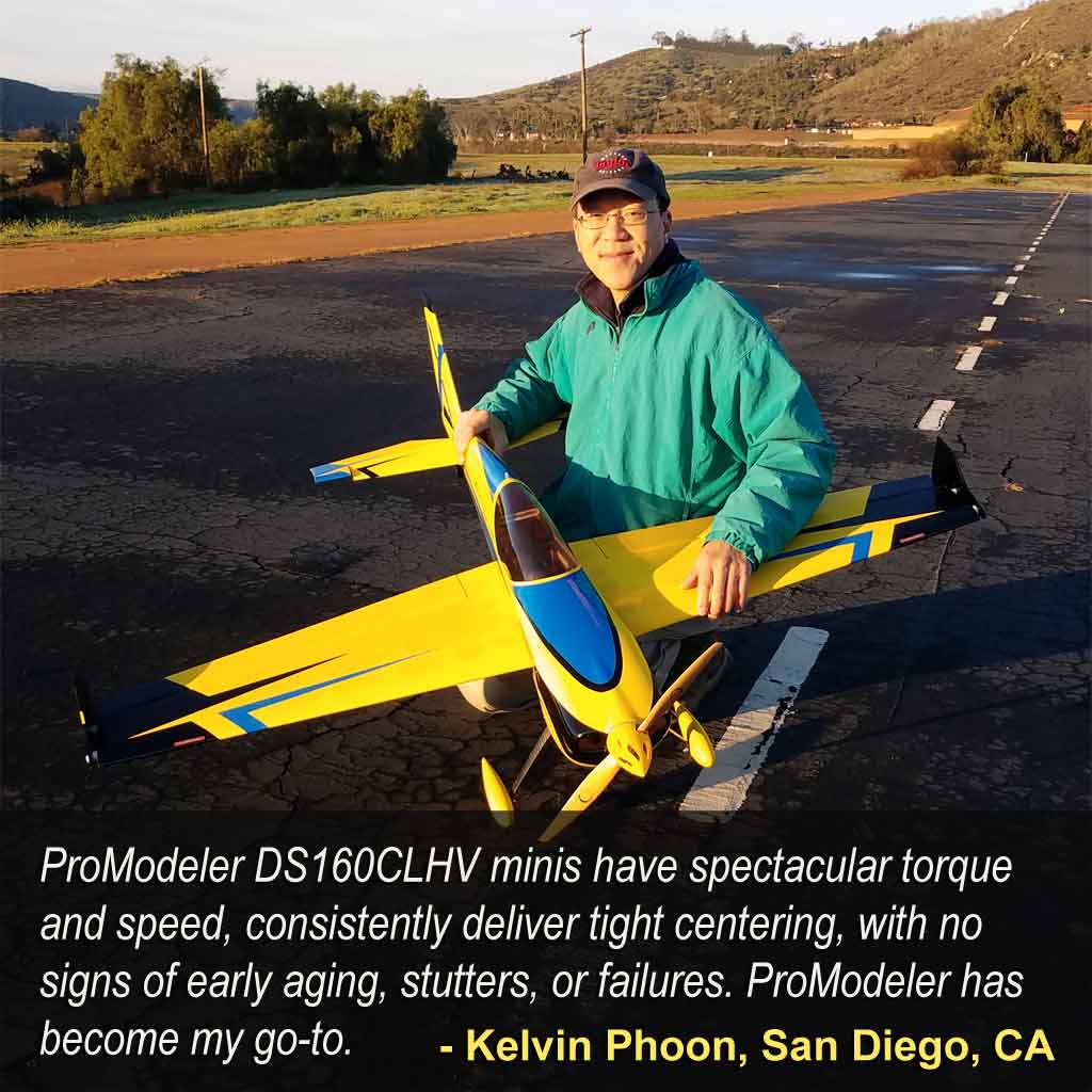 Kevin Phoon's plane with PRO MODELER DS160 servos