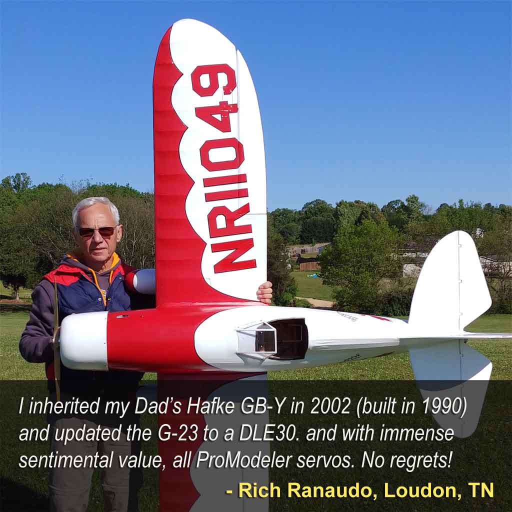 Rich Ranaudo's Gee Bee Y with PRO MODELER DS270DLHV servos