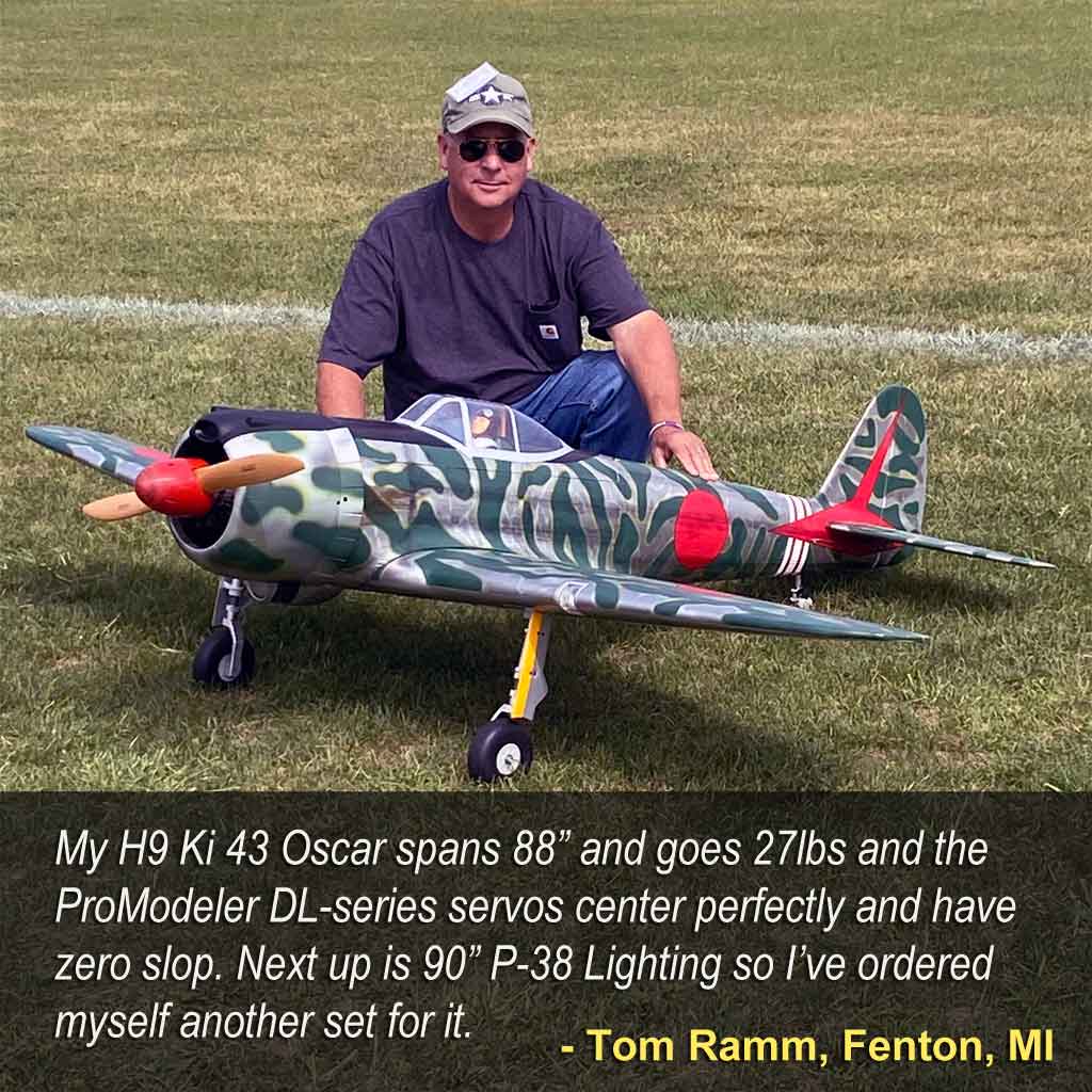 Tom Ramm's Ki-43 Oscar with PRO MODELER DS180 / 270DLHV servos